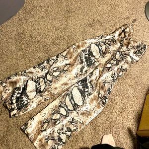 Snake print jumpsuit